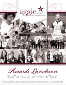 Aggie Women Awards Luncheon Program