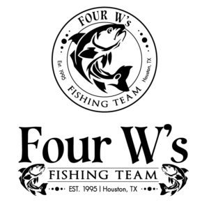 Four W's Fishing Team Custom Logos - 2 versions for different uses