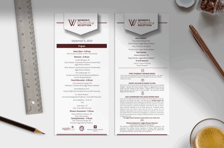 aggie women rack card